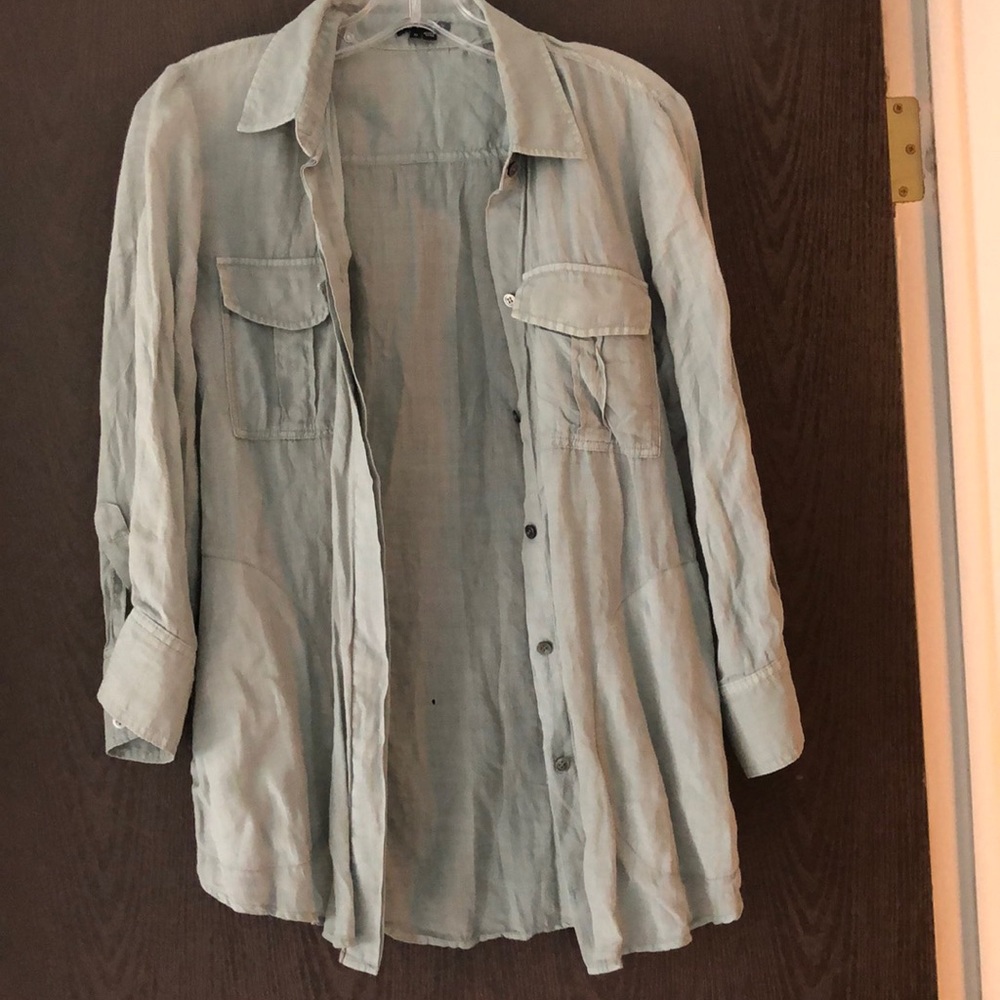 Theory Sheer Button Down